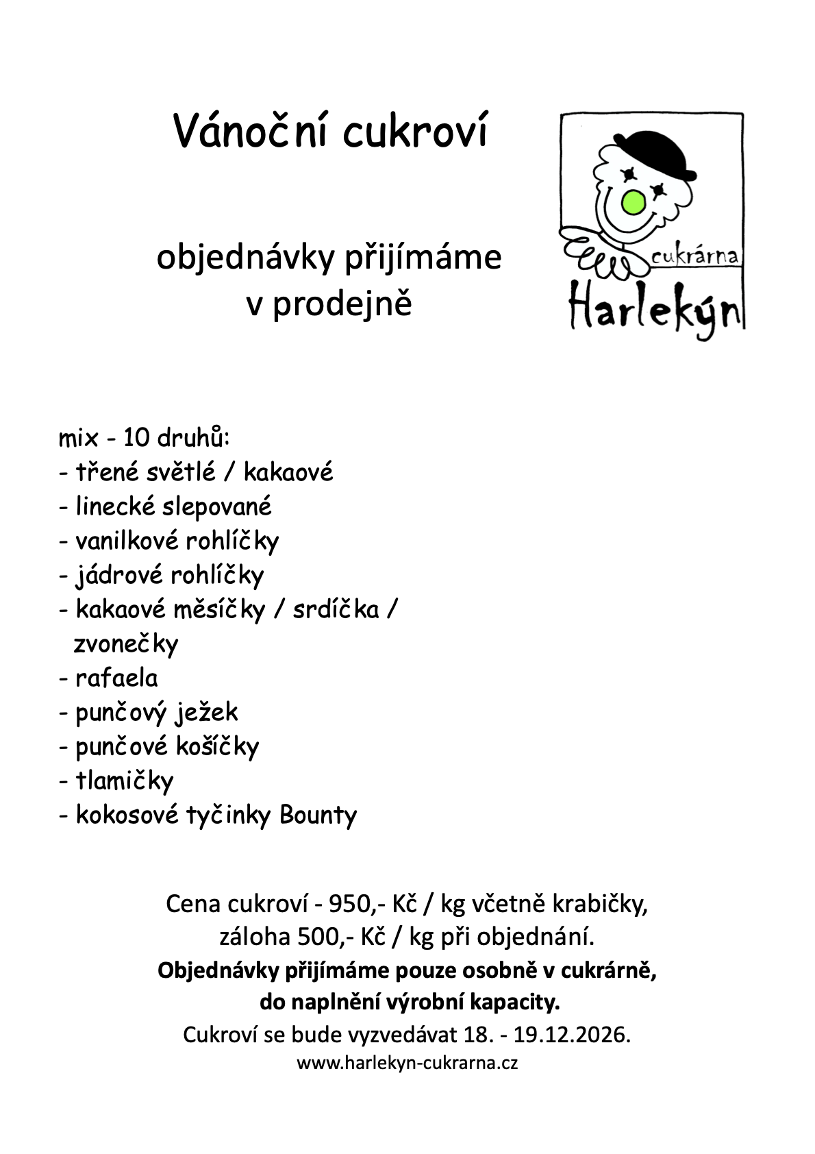 Leták - Vánoční cukroví